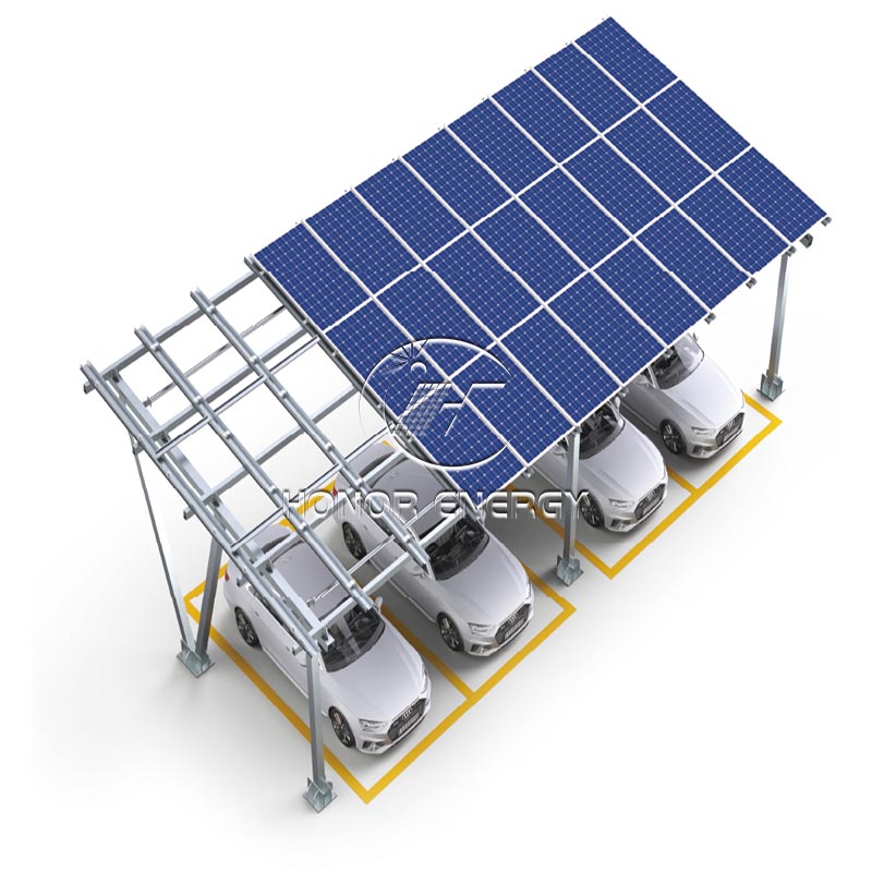 Hliník W typ solar carport